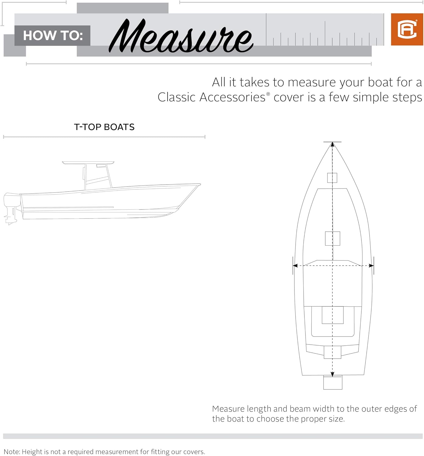 Classic Accessories StormPro Heavy-Duty T-Top Boat Cover