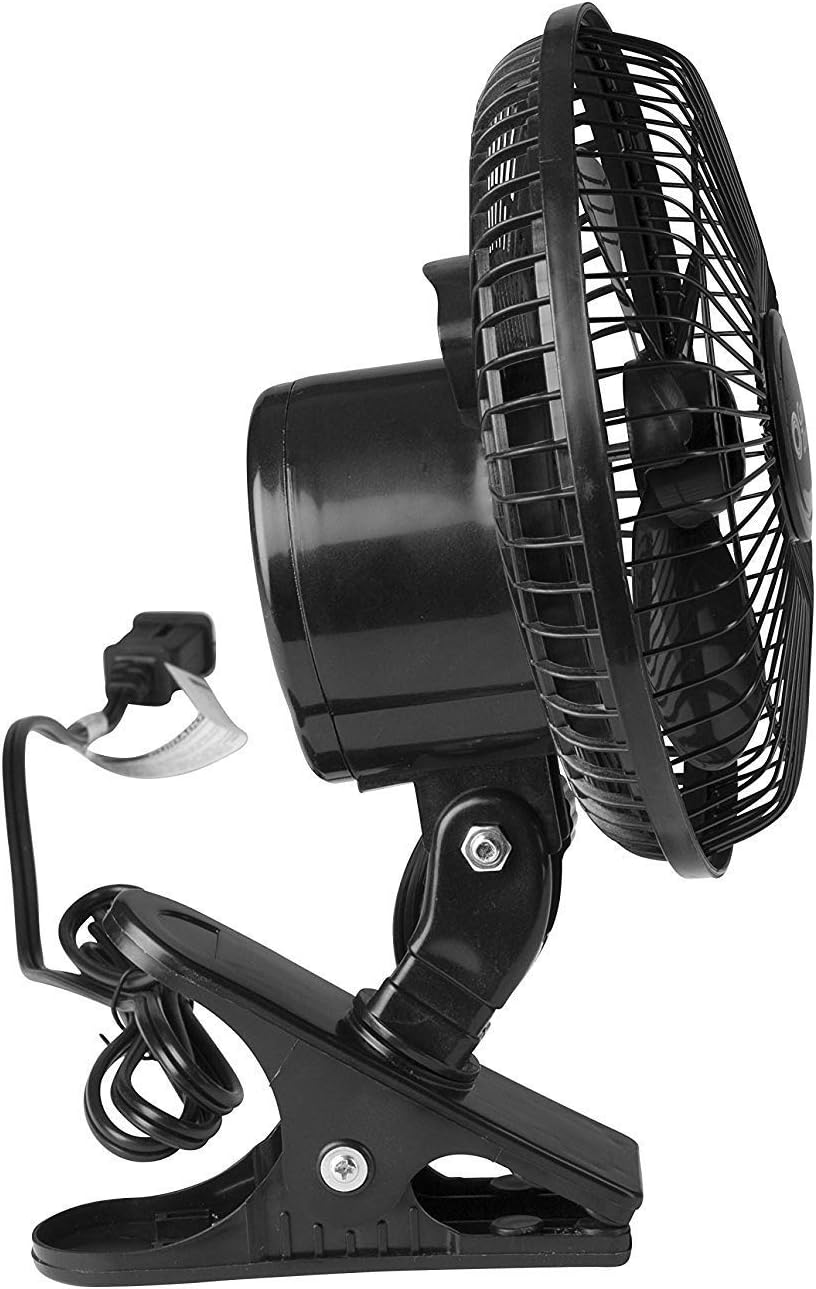 Comfort Zone CZ6C 6-Inch 2-Speed Clip-On Fan (Black, 2 Fans)