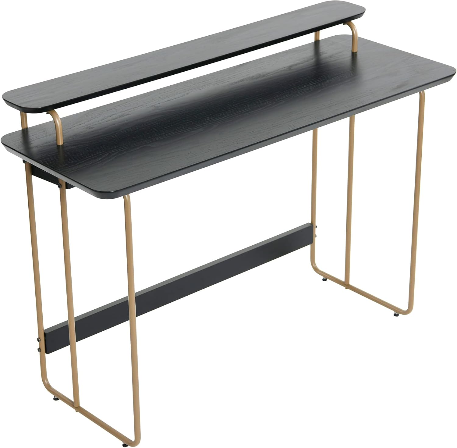 Main + Mesa EC0707 Computer Desk, Black and Gold
