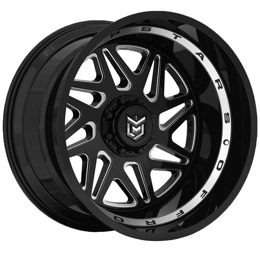 Dropstars 657BM 17x9 5x127/5x139.7 -12et Gloss Black Wheel