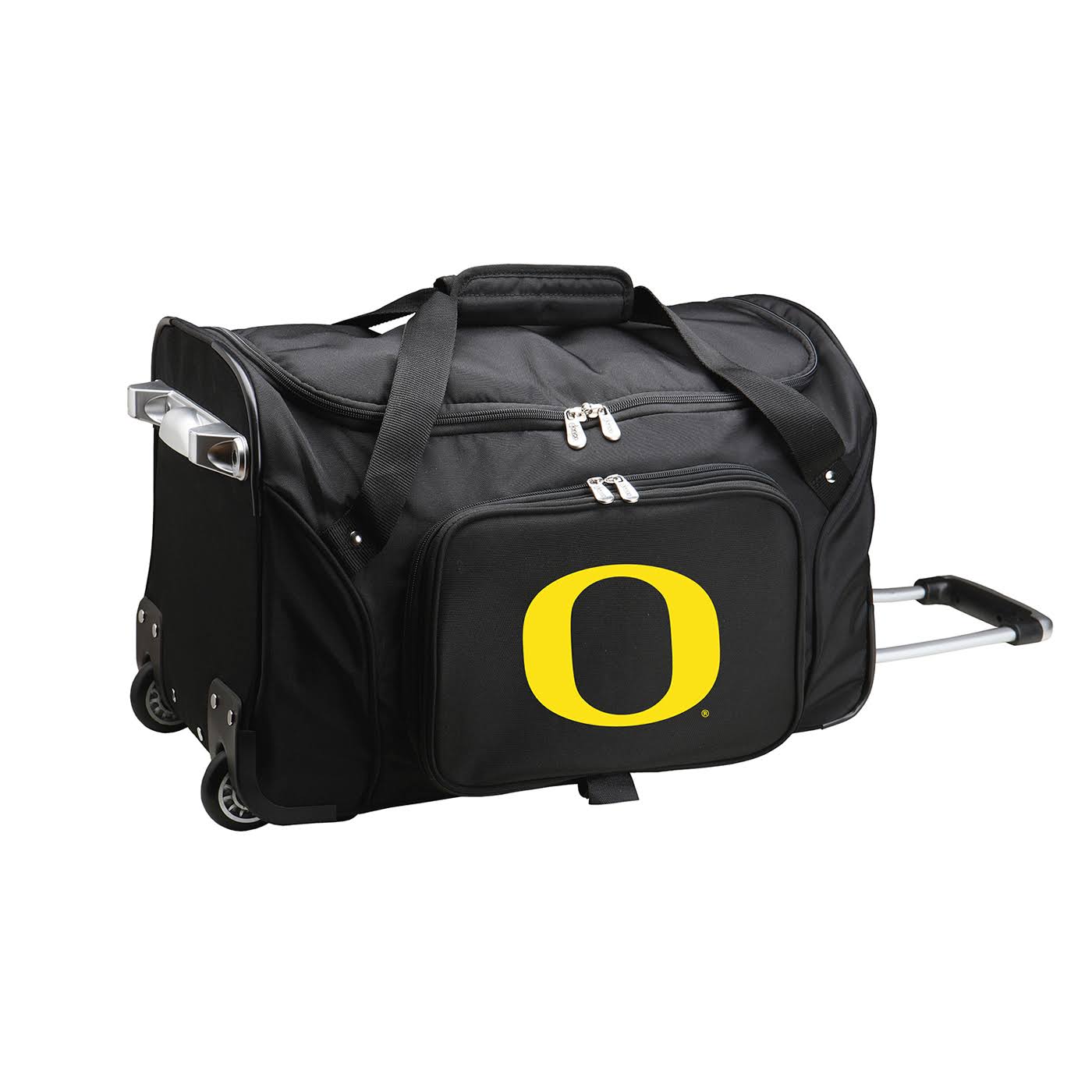 Denco Oregon Ducks 22-inch Wheeled Duffel Bag, Black