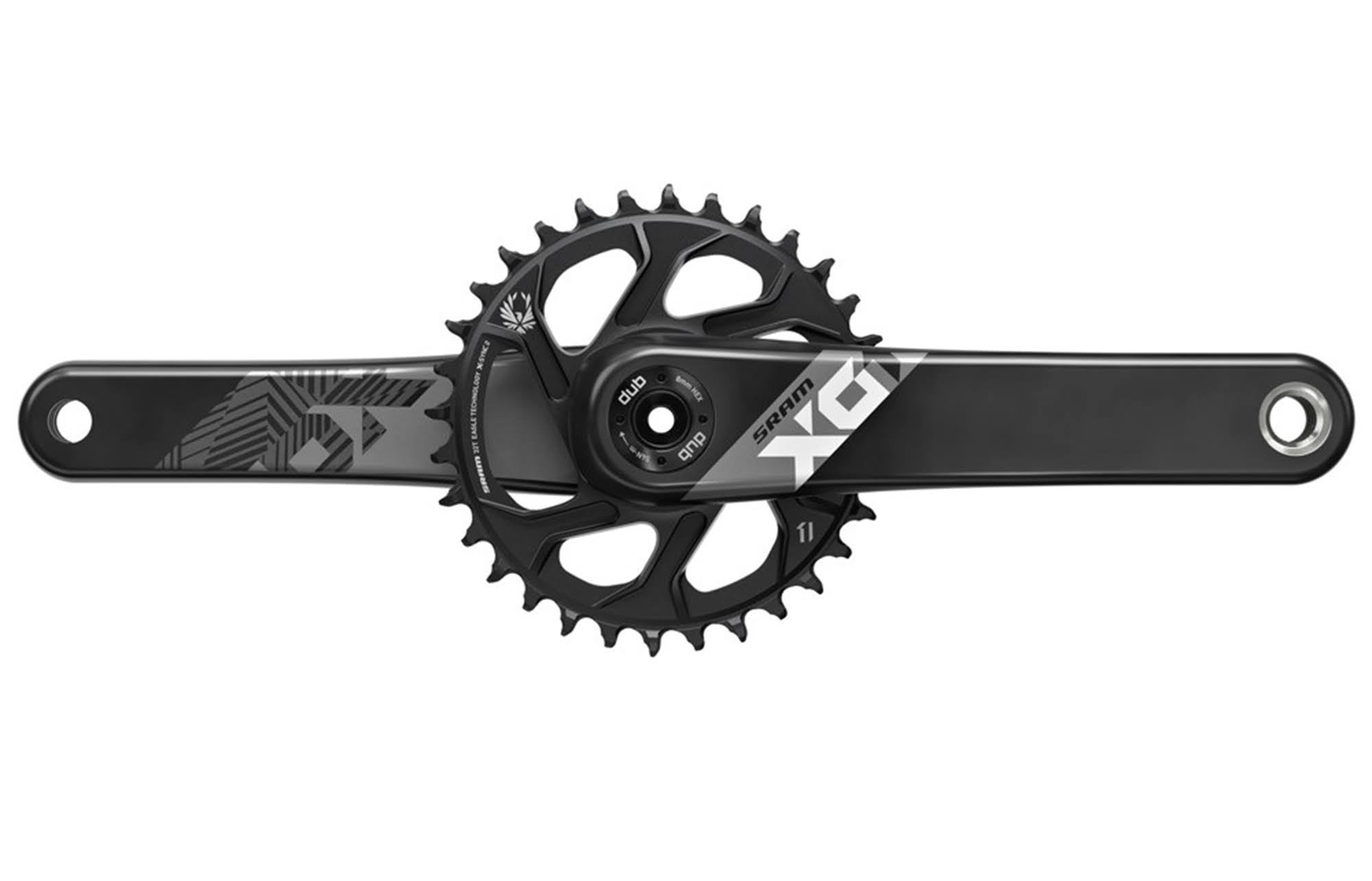 SRAM X01 Eagle Dub Crankset Black, 175mm/32T