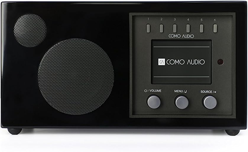 Como Audio: Solo - Wireless Music System with Internet Radio, Spotify Connect, Wi-Fi, FM, and Bluetooth - Hickory/Black