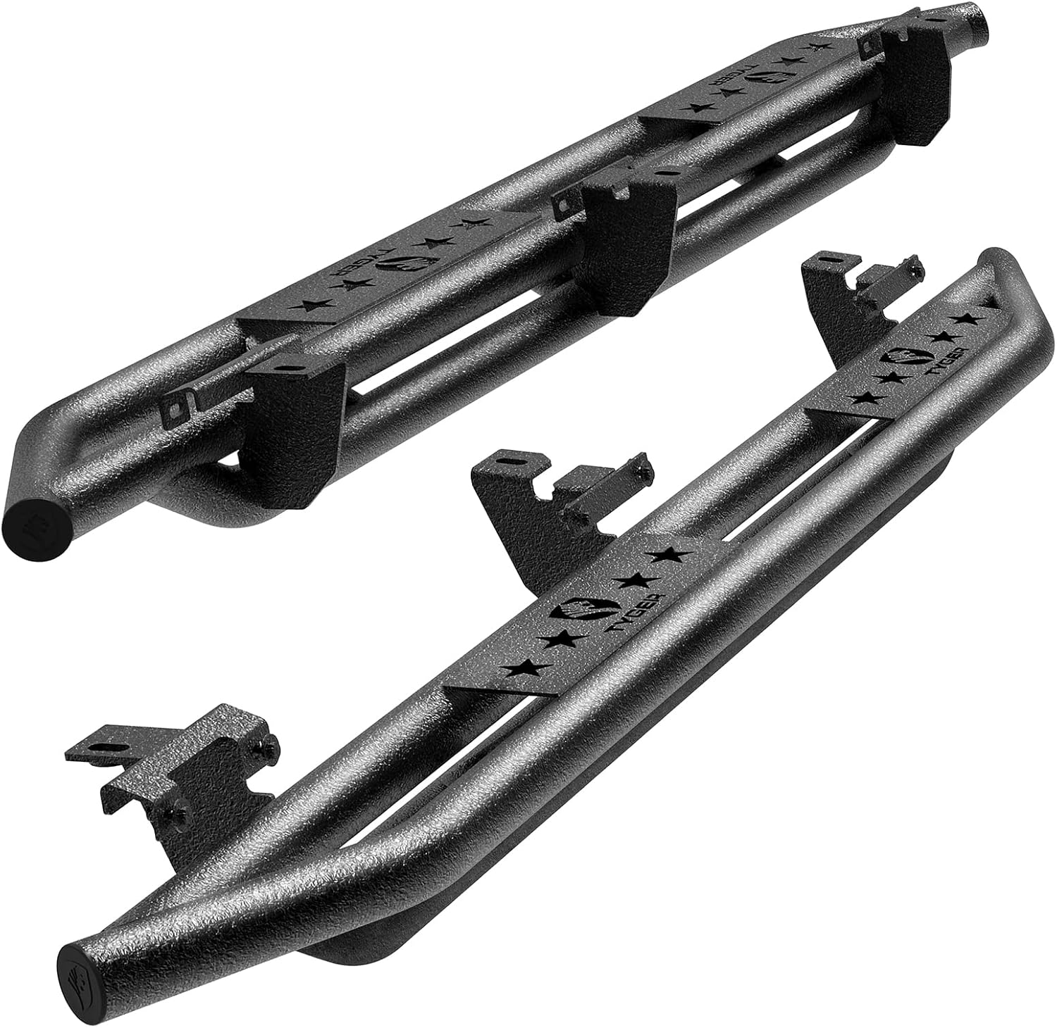 Tyger Auto TG-JA2J2288B Star Armor Kit Compatible with 2018-2022 Jeep Wrangler JL 4 Door (Incl. 21-22 4xe, exclude JK Model) |Textured Black | Side Step | Nerf Bars | Running Boards