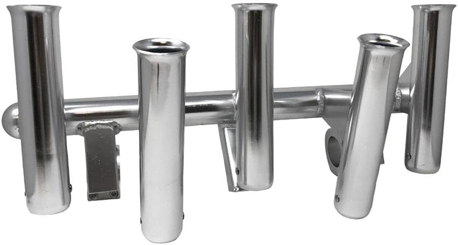 FISHMASTER MARINE TOWERS AND ACCESSORIES 5 Rod Holder - Fishing Poles - Adjustable T-Top Rocket Launcher - Universal Inserts