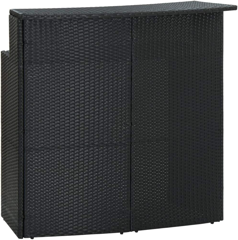 NusGear Garden Bar Table Black 47.2