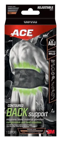Ace Adjustable Back Support, Black