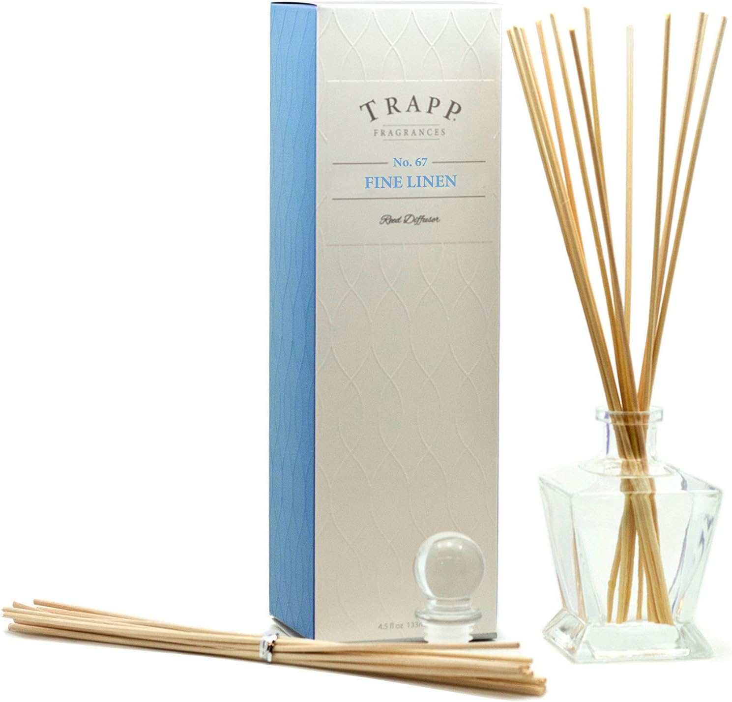 Trapp Fragrances Reed Diffuser Kit, No. 68 Teak & Oud Wood, 4.5 Ounce Pack of 2