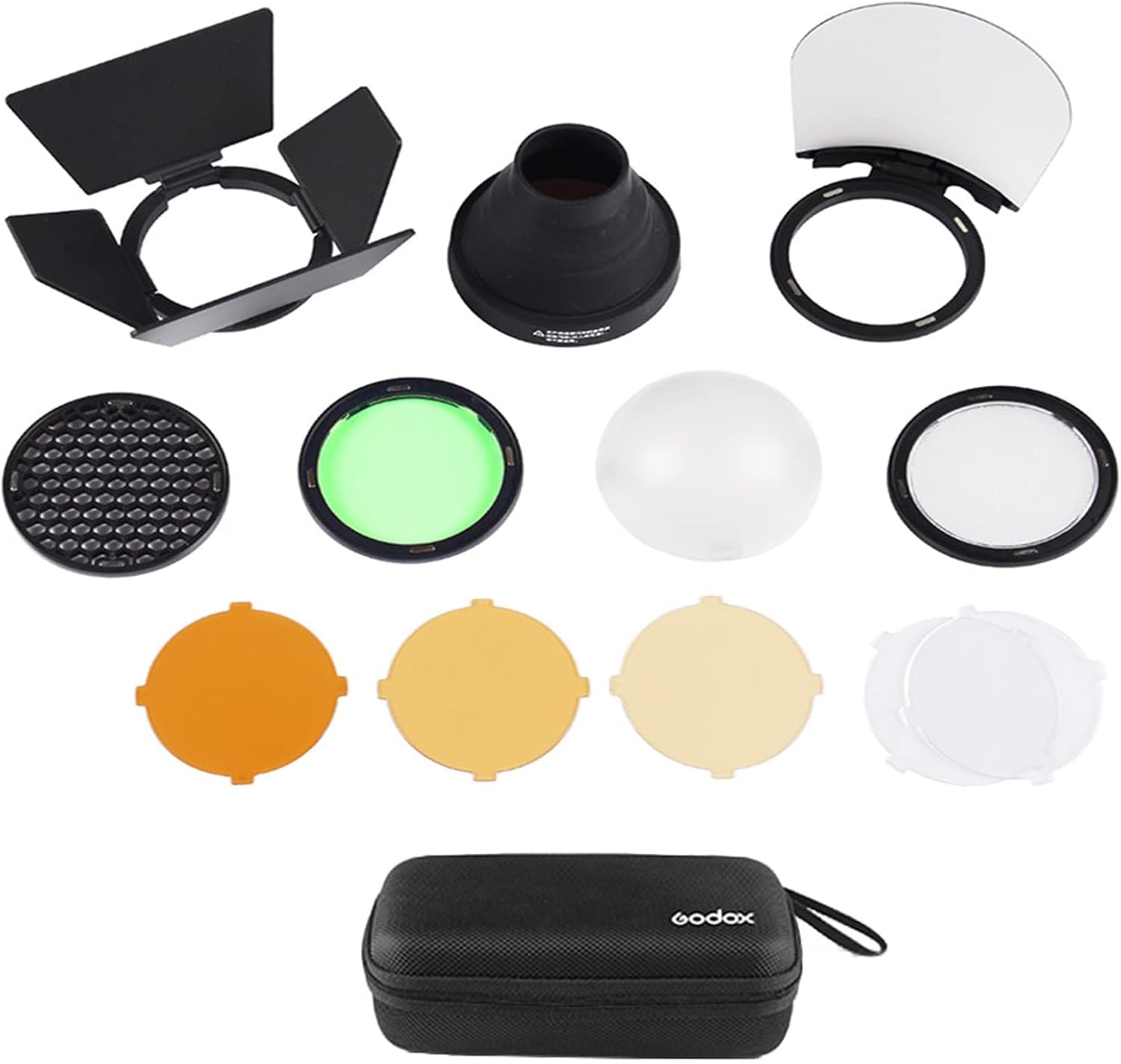 Godox AK-R1 Accessories Kit for Godox V1-S/V1-N/V1-C Speedlight, AD200 and AD200pro Pocket Flash, H200R Round Flash Head Accessories Kit with Magnetic Port Easy to Use Pack of 2