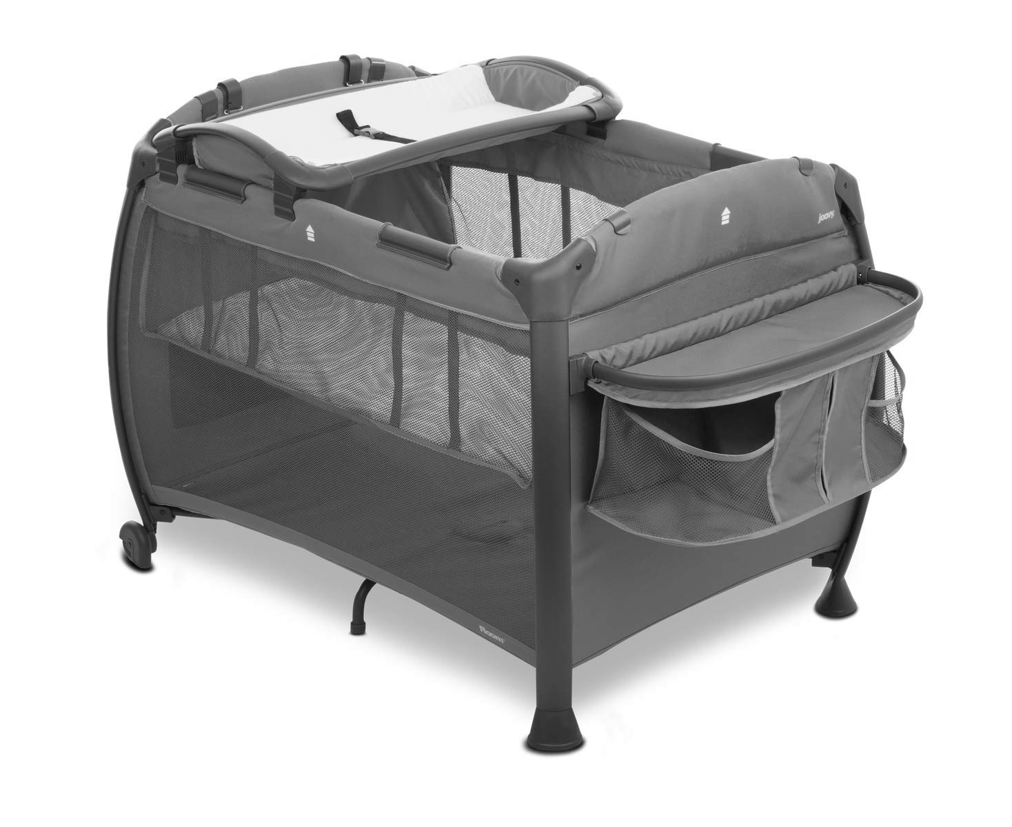 Joovy Room-Playard, Nursery Center, Bassinet, Changing-Table, Black