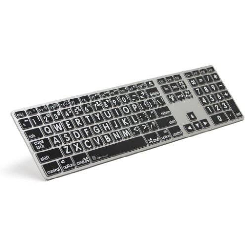 LogicKeyboard LargePrint White on Black - Mac Advanced Line Keyboard - LKBU-LPRNTWB-AM89-US