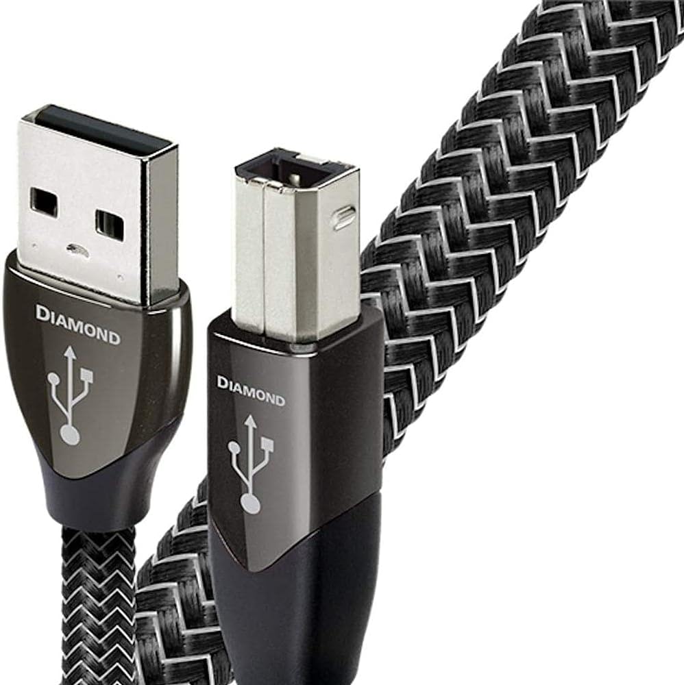 AudioQuest Diamond USB A-B Cable Black 1.5&nbsp;M USB A USB B USB Cable&nbsp;&ndash;&nbsp;USB Cable (1.5&nbsp;m, USB A, USB B, Male/Male, Black, Silver)