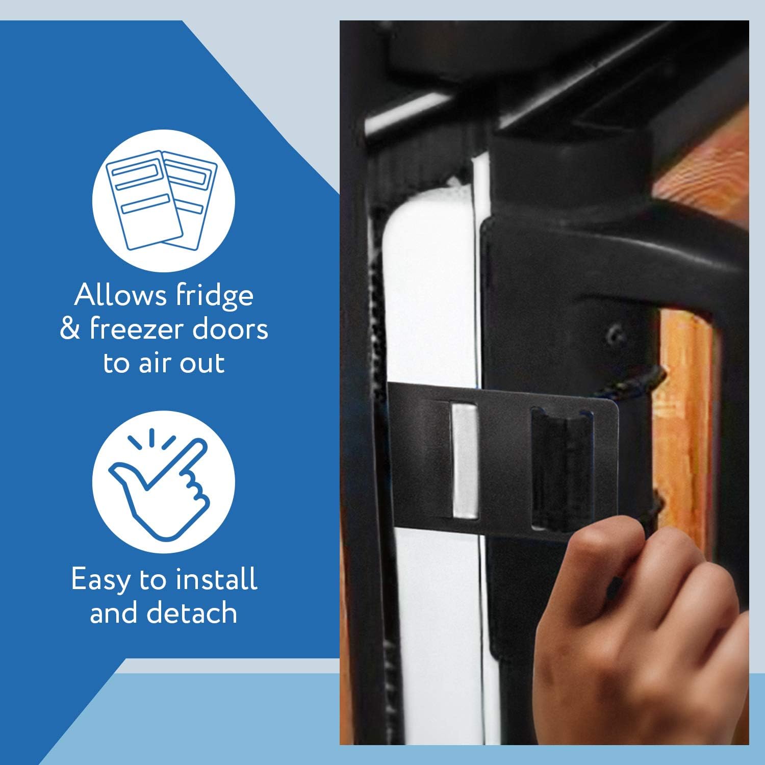 [2 Pack] Mission Automotive Refrigerator Airing Device Compatible with Dometic Models DM26XX, DM28XX - RV Refrigerator Door Prop Clips to Prevent Build Up and Odor - RV Refrigerator Door Stay Open