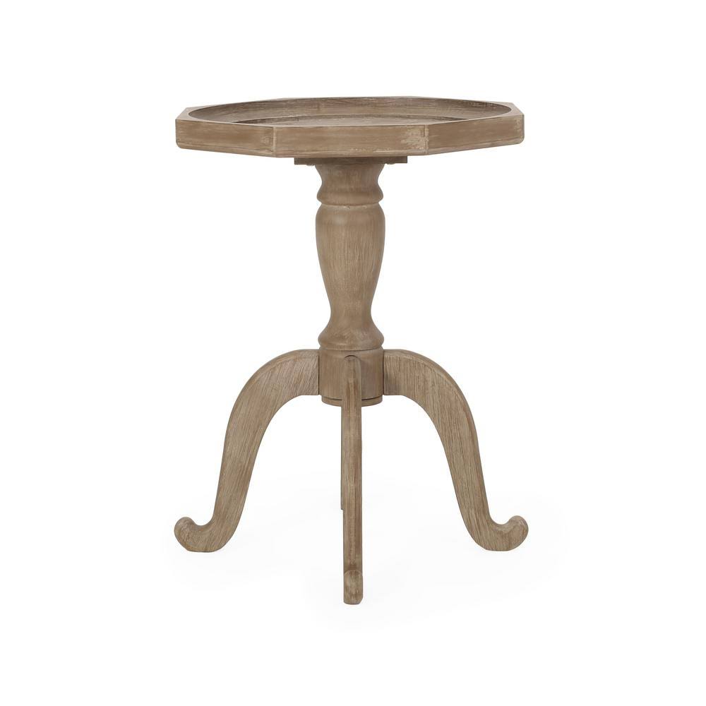 Noble House Jaanvi Faux Wood Accent Table, Natural, Brown
