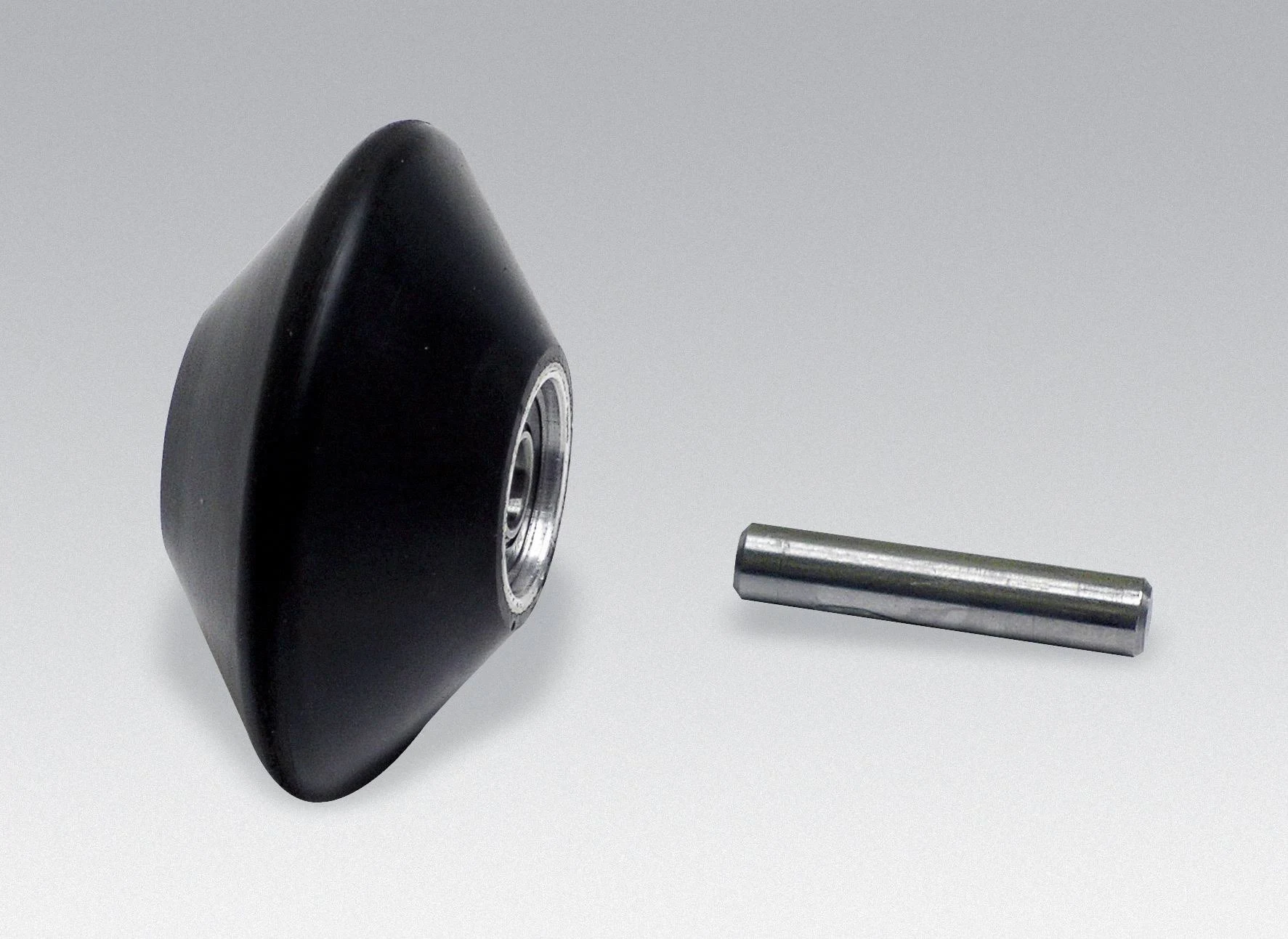 Dynabrade 15347 - Contact Wheel ASSEMBLY, 2x22 Dia. x 1x22 W x 5/8x22 I.D., V-Shaped Face, 70 Duro Rubber