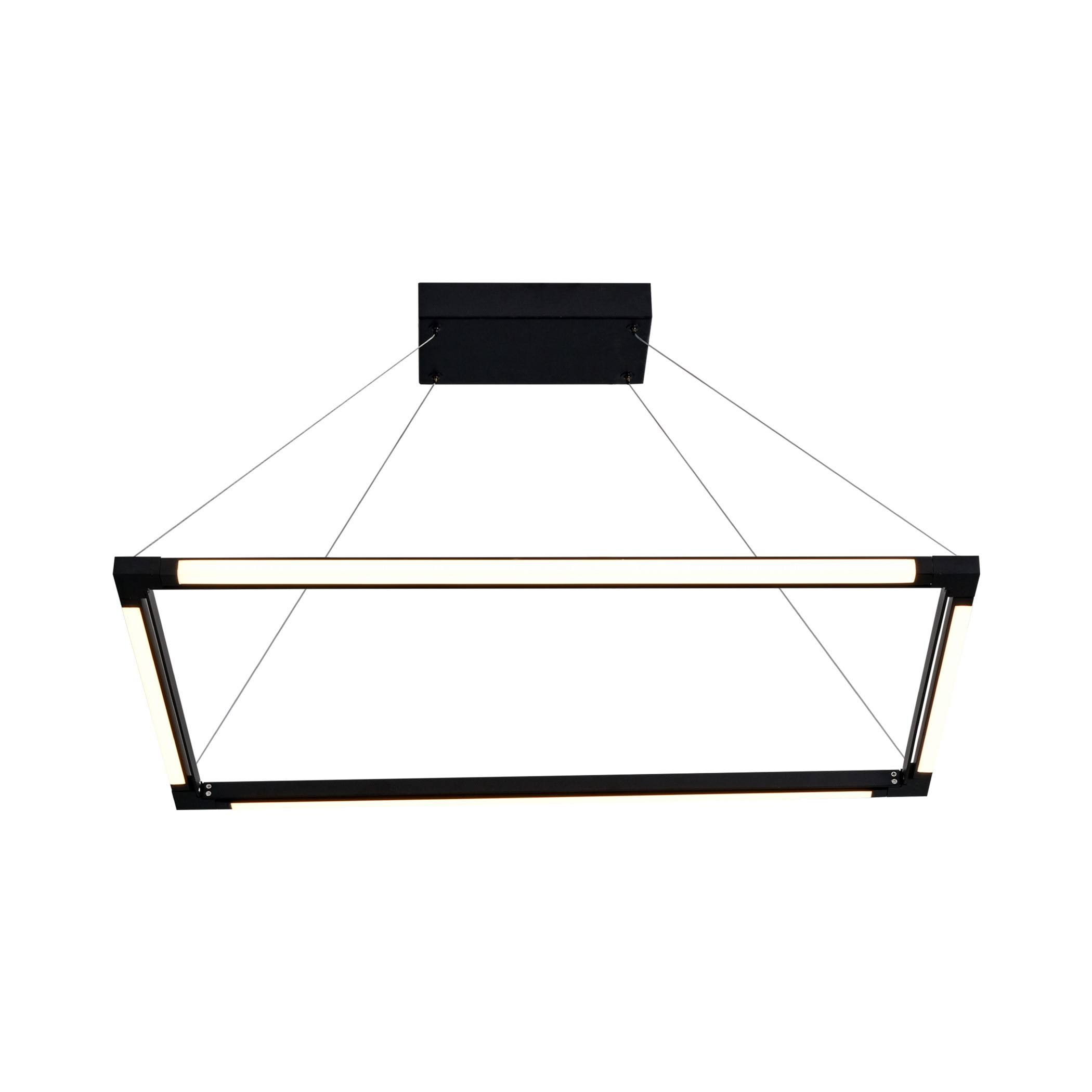 VONN LIGHTING-VRC39204BL-Atria - 29 inch 43W LED Rectangular Chandelier Black Finish
