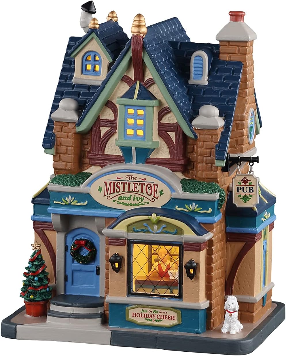 LEMAX Mistletoe & Ivy Pub #15787 Pack of 2