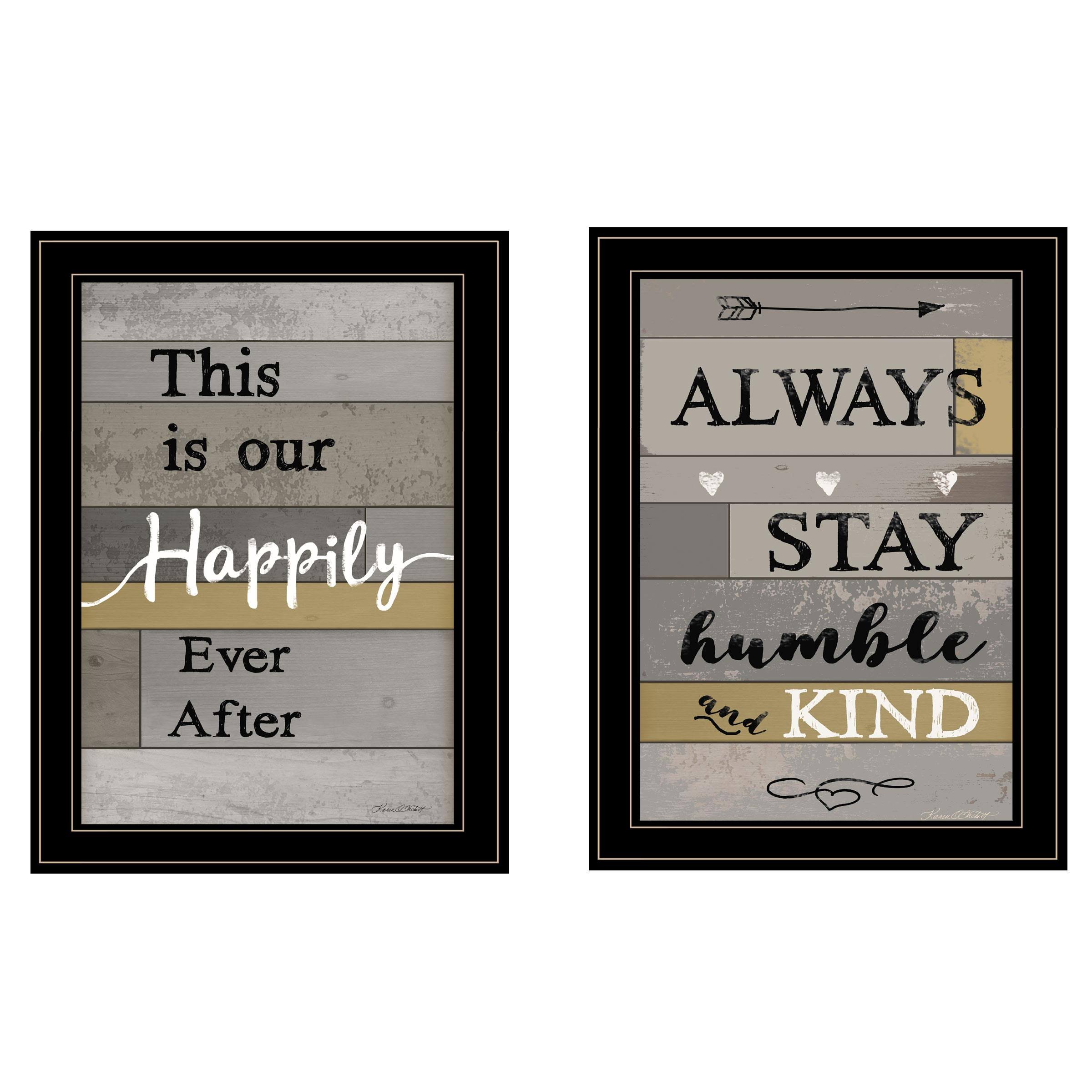 Happily Ever After 2-Piece Vignette by Karen Tribett Black Frame