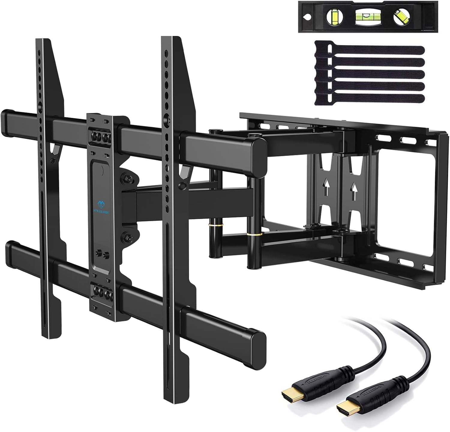 PERLESMITH TV Wall Mount Bracket Full Motion Dual Articulating Arms for Most 37-70 inch LED, LCD OLED Flat Curved TV Screens up to 132lbs Max VESA 600×400 with Tilt Swivel Extensions Rotation,PSLFK1 Pack of 2