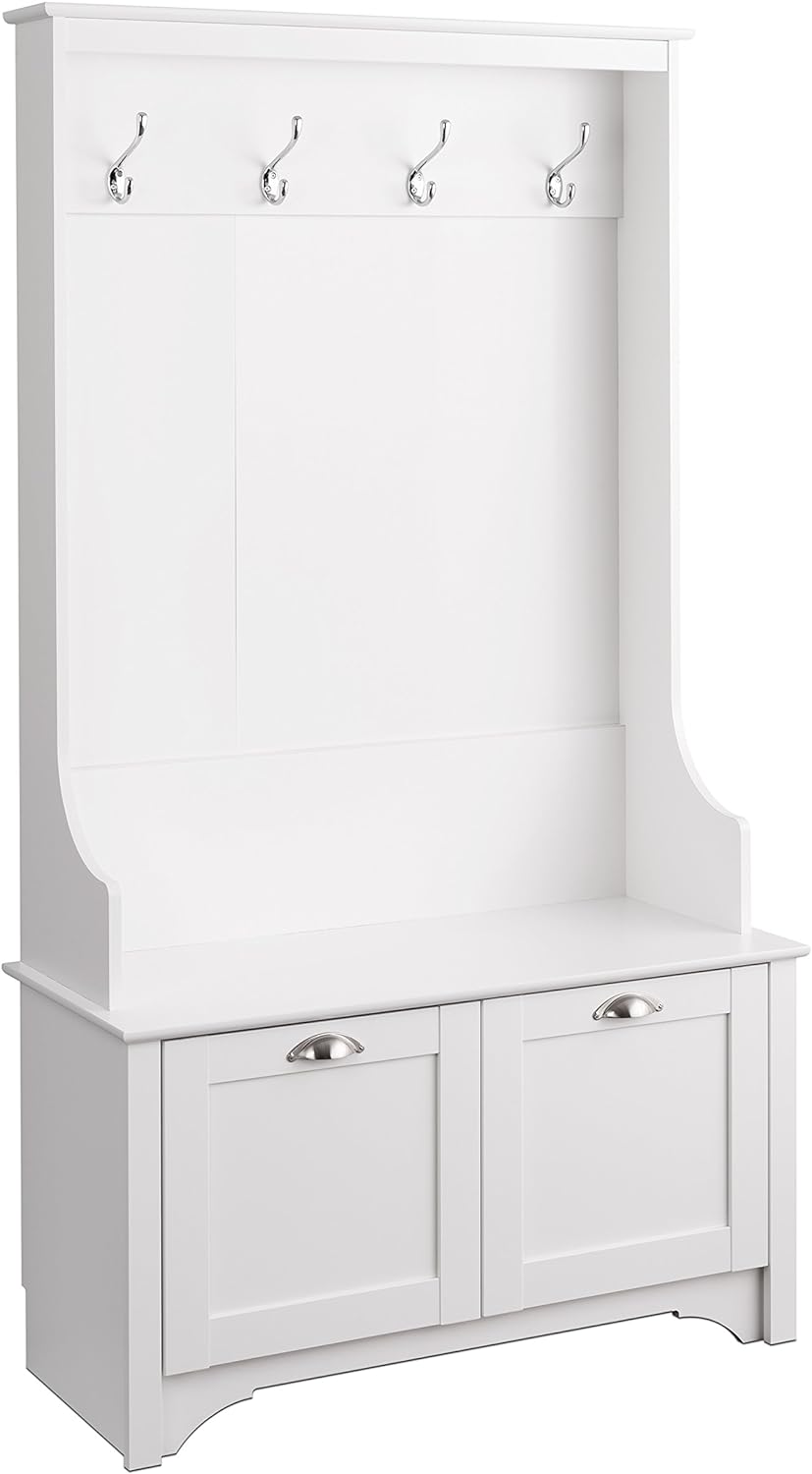 Prepac Shaker Doors Hall Tree, White