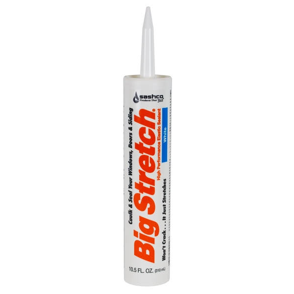 Sashco Big Stretch Acrylic Latex High Performance Caulking Sealant, 10.5 Ounce Cartridge, Tan (Pack of 12)