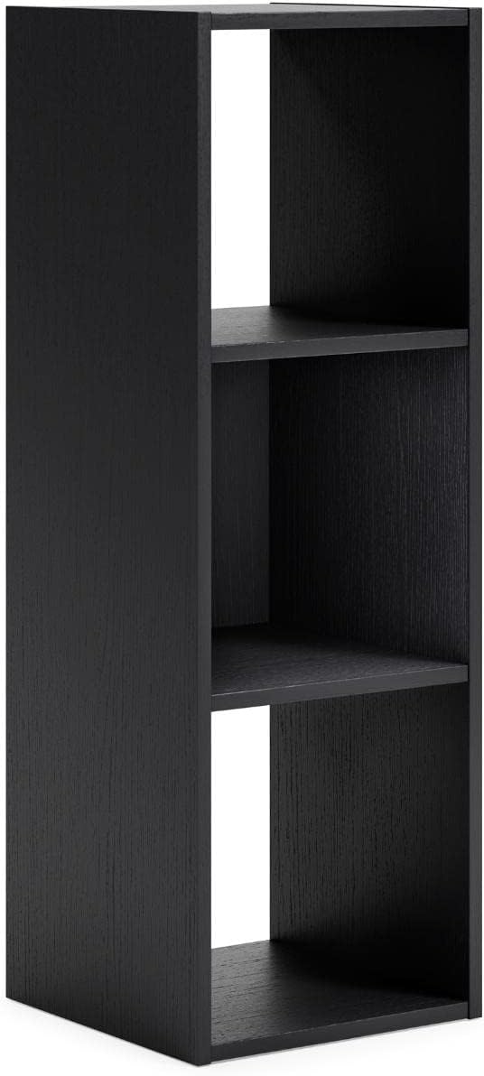Ashley Furniture Langdrew Three Cube Organizer, Black Pack of 2
