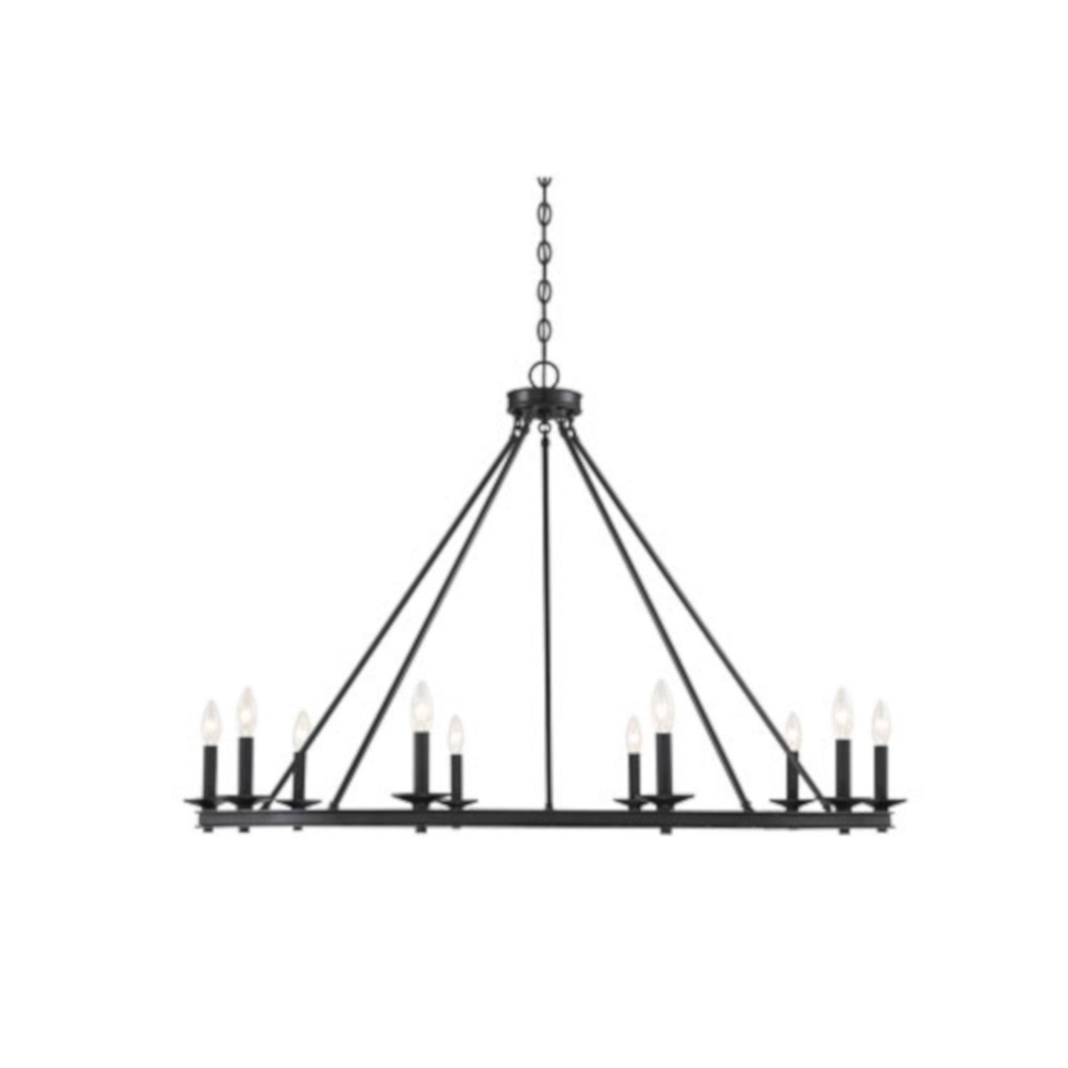 251 First Elle 45 in. 10 in. Chandelier in Matte Black, Transitional | Bellacor 2223985