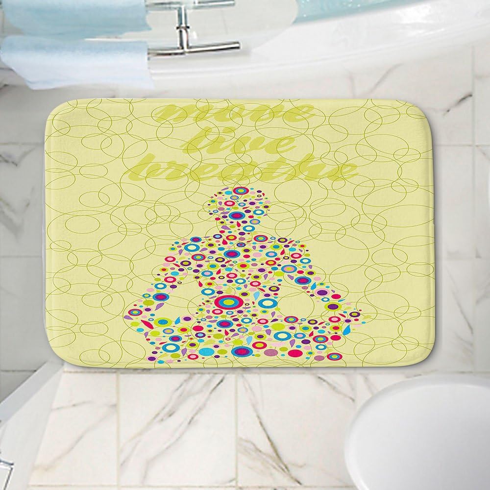 Dia Noche BR-ValerieLorimerMoveLiveBreath1 Bath and Kitchen Mats, Small 24 x 17 in Pack of 2