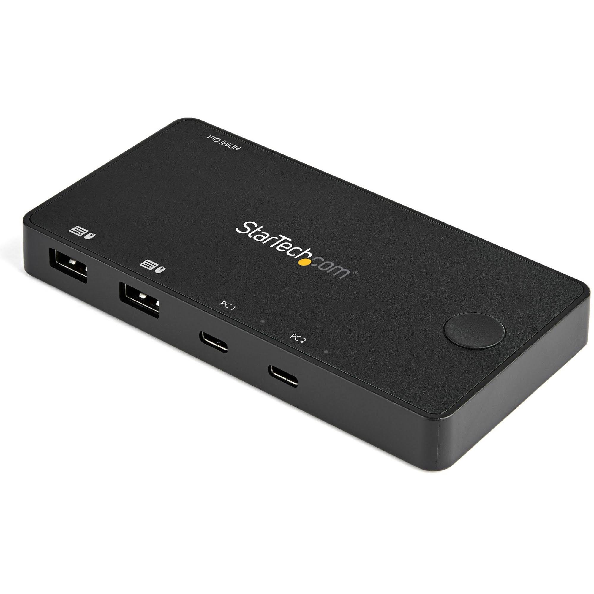 StarTech.com 2 Port USB C KVM Switch - 4K 60Hz HDMI - Compact UHD Desktop KVM