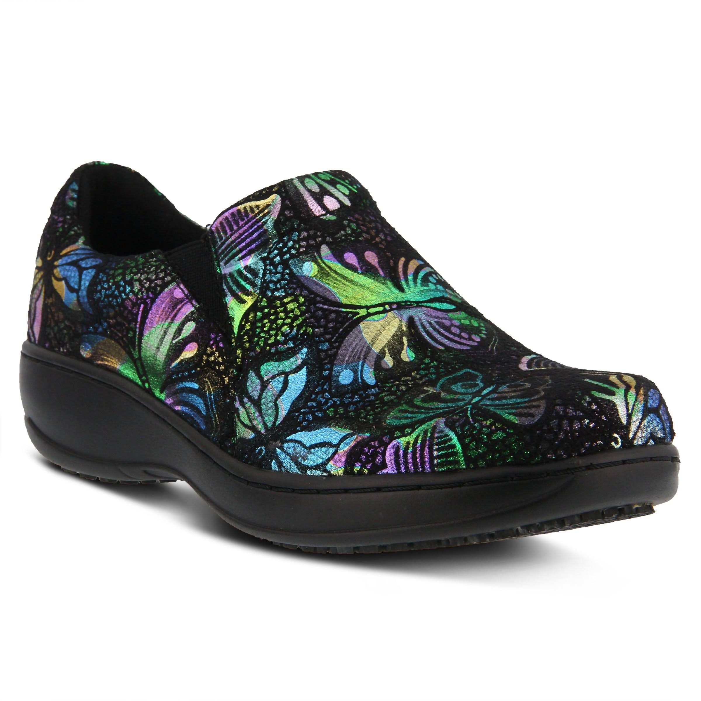 Spring Step Black Multi Winfrey Flutter Clogs