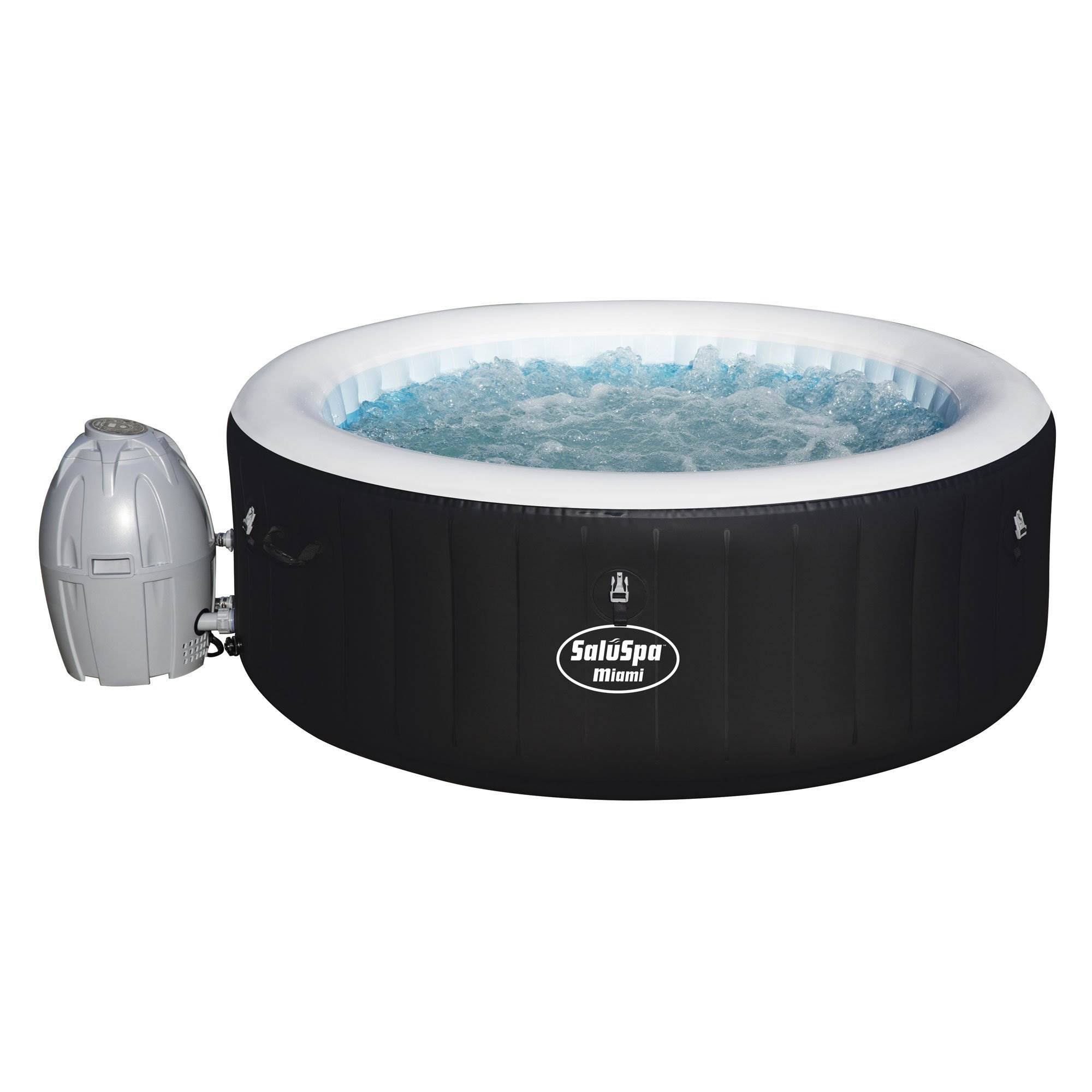 Bestway SaluSpa Inflatable Hot Tub Spa Jacuzzi with Full Chlorine Sanitizer Kit