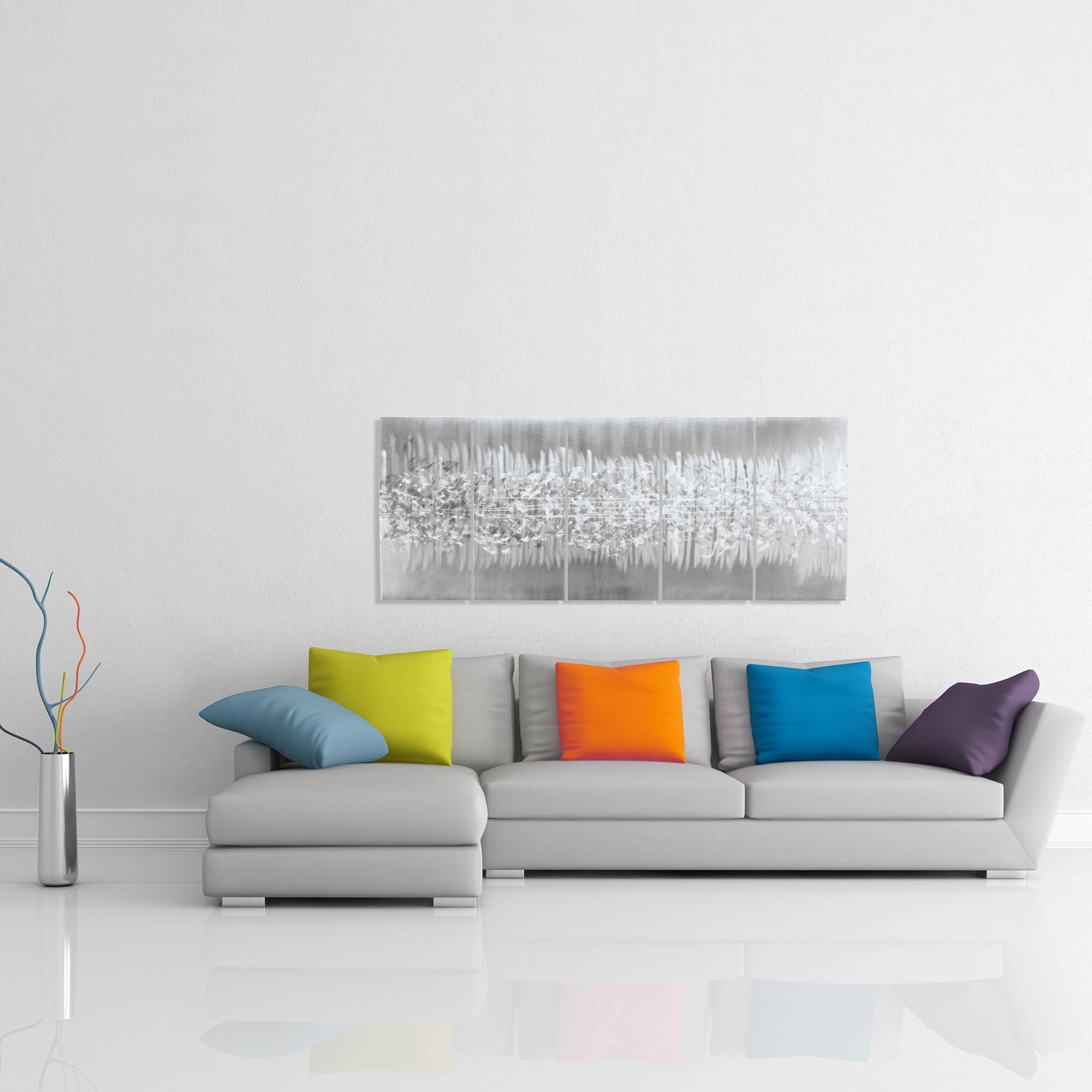 Static by Helena Martin - Abstract Metal Art on Natural Aluminum