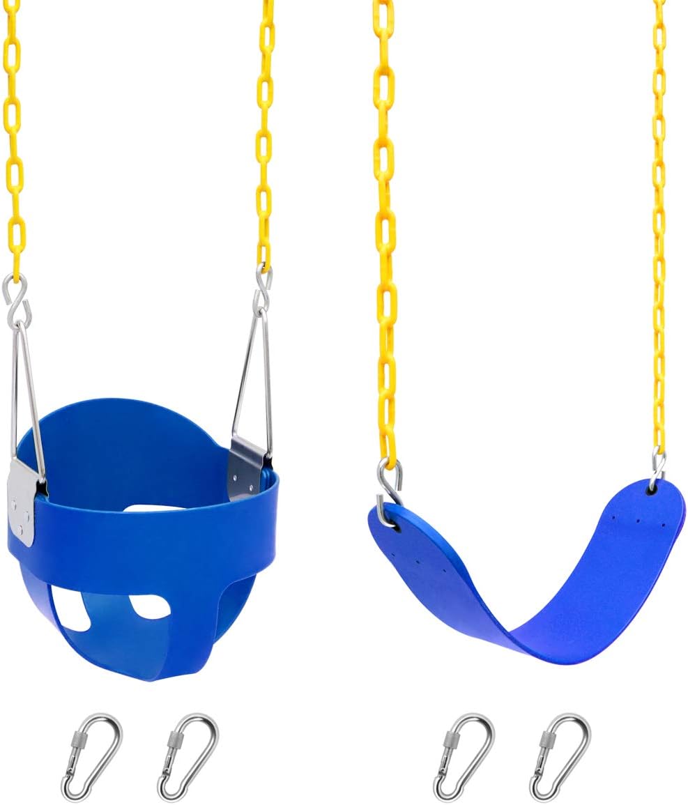 Tgzwme 2 Pack High Back Full Bucket Swing and Swings Seats Heavy Duty with 70.87