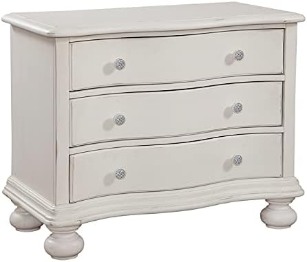 American Woodcrafters Rodanthe Dove White Wood Bachelor Chest