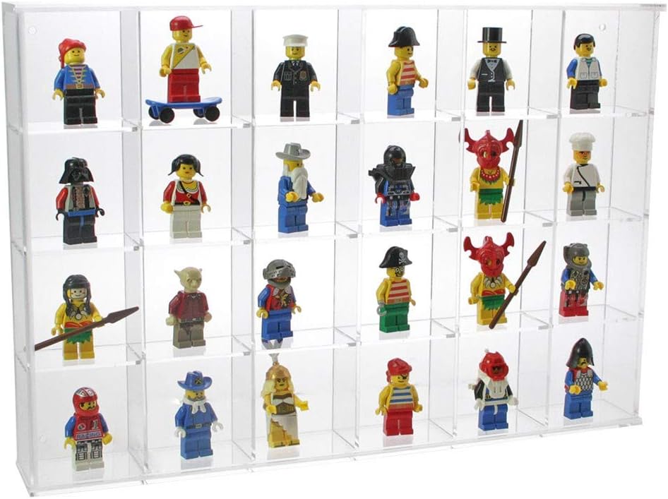 SAFE Rock Display Case-Acrylic Glass Curio w/24 Compartments Pack of 2