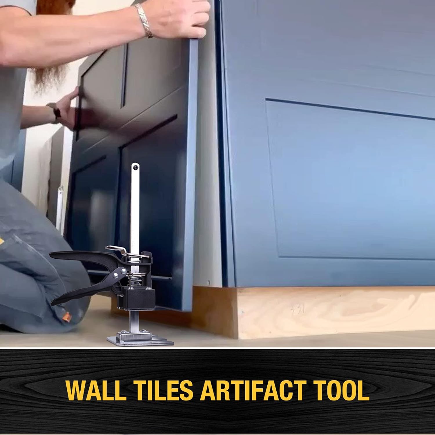 QBZER Effort Elevator | 12-Inch Labor Saving Arm Jack,Drywall Lift Hand Tool for Door Panel Lifting,Board Lifter,Cabinet Jack and Wall Tile Height Adjuster,Gift for Father and Husband