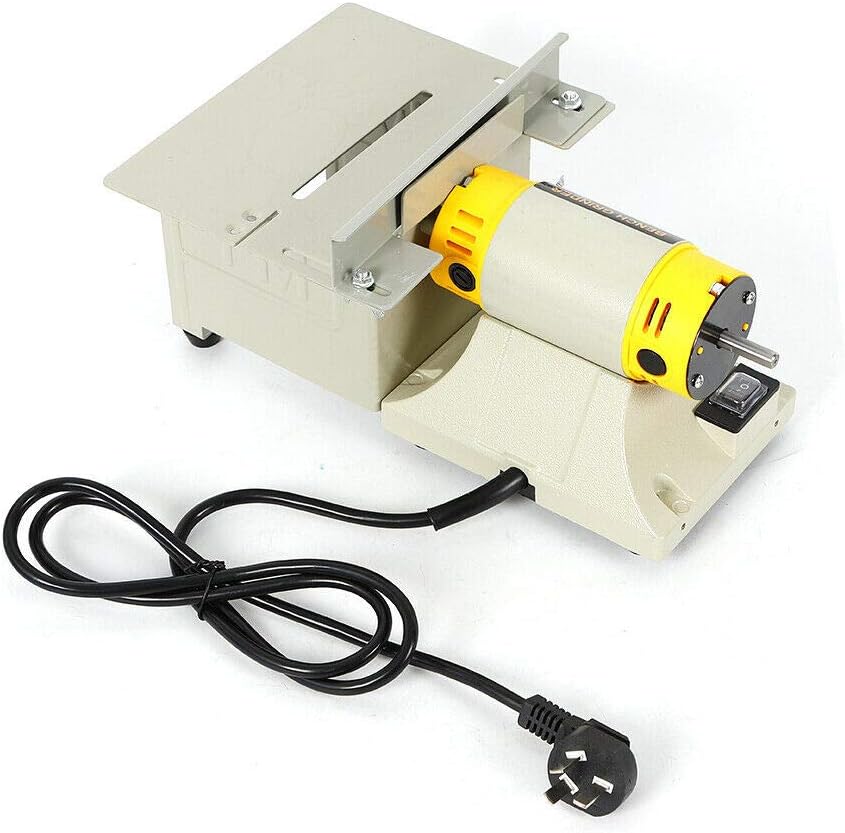 350W Multifunctional Jewelry Polishing Buffer Machine Bench Lathe Polisher Table Saw Jade Carving Polishing Grinder for Gem Metal Woodworking Carving Upgraded 110V