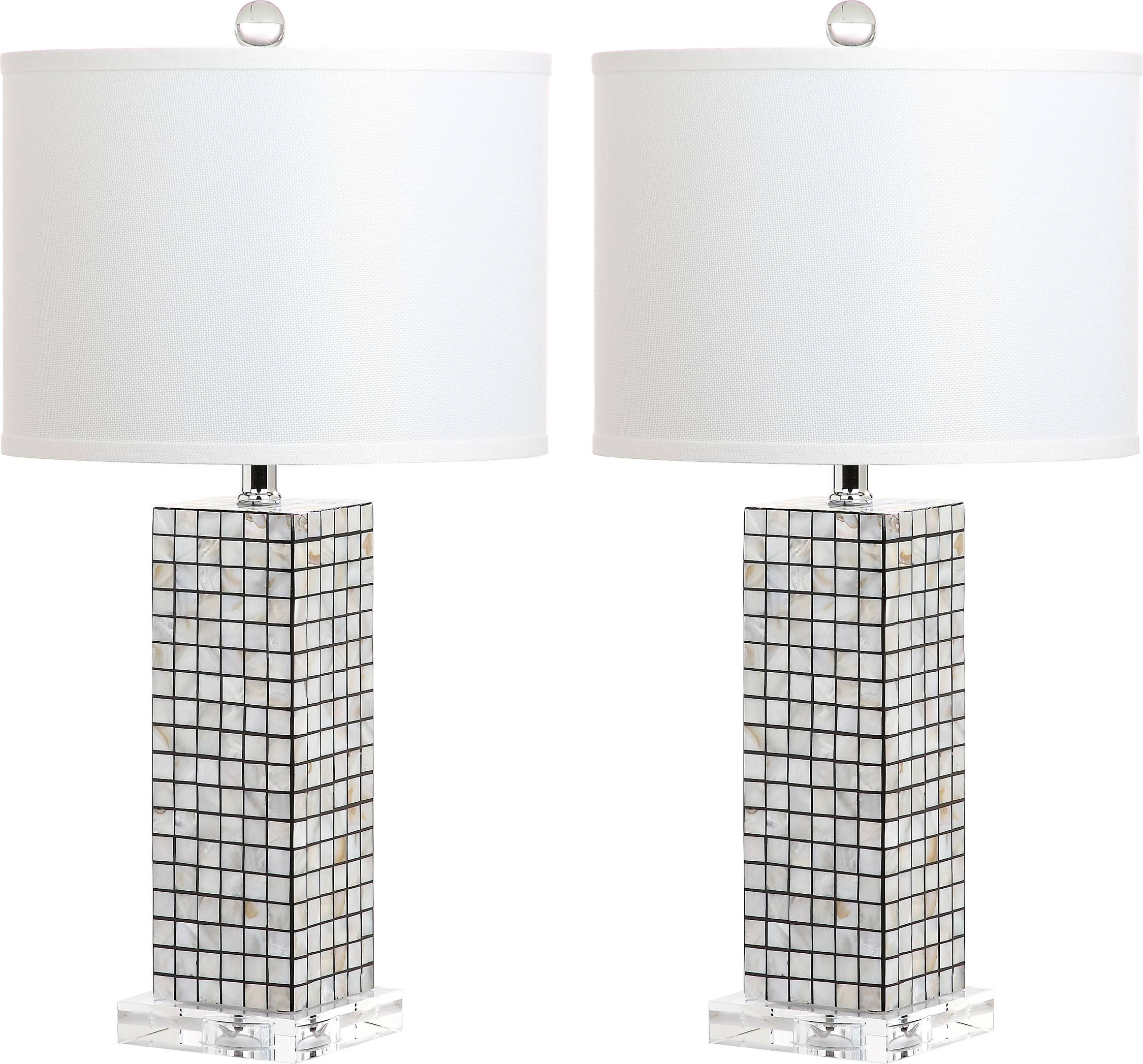 (Set of 2) 25.5x22 Skagway Table Lamp Black/Cream - Safavieh