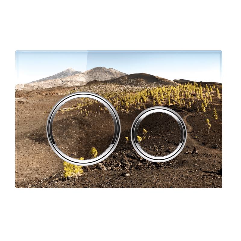 Geberit 115.884.00.1 Sigma21 Dual Flush Actuator Plate for Sigma Series In-Wall Roilet Systems, Customizable Overlay