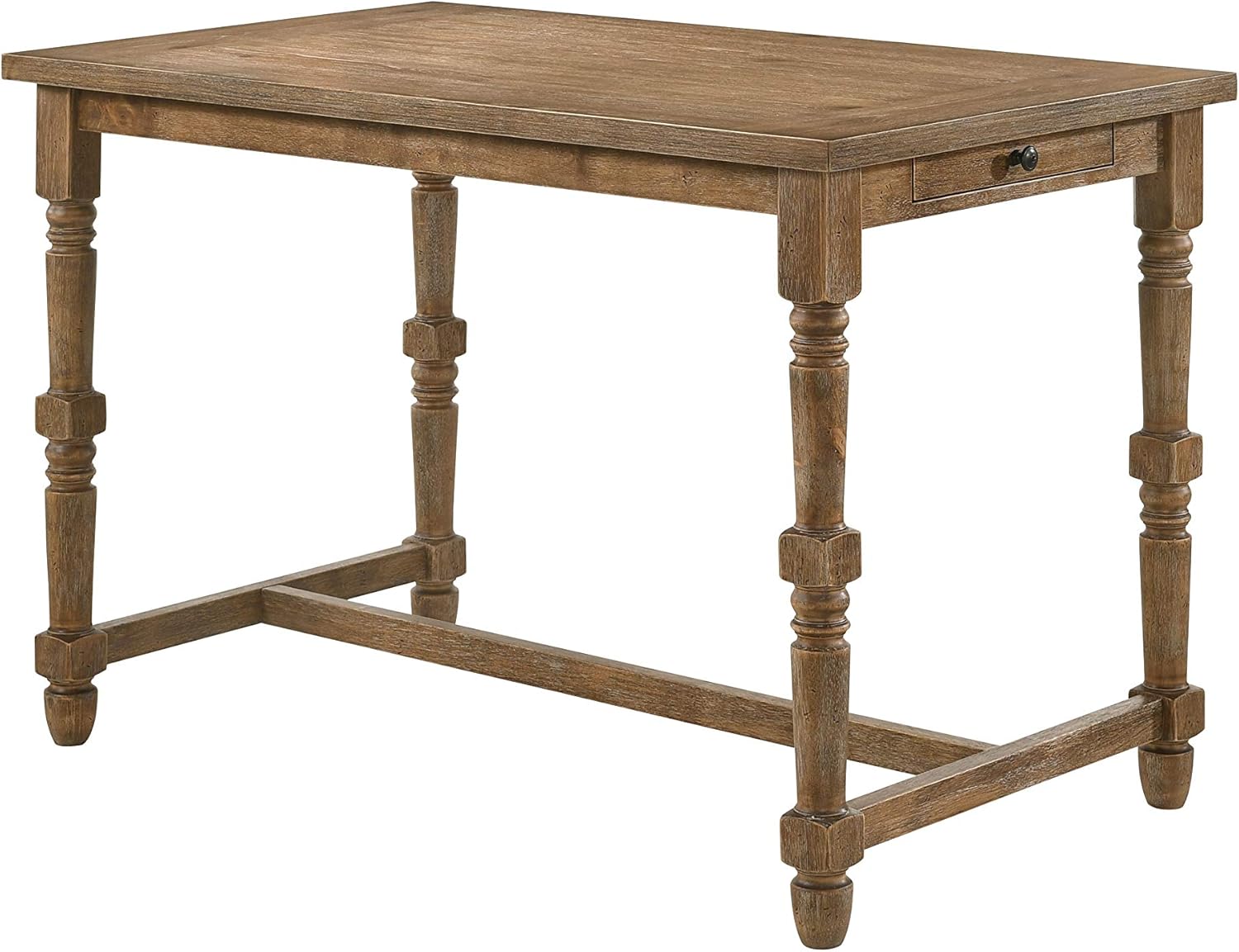 Acme Furniture Farsiris Counter Height Table, Weathered Oak Finish