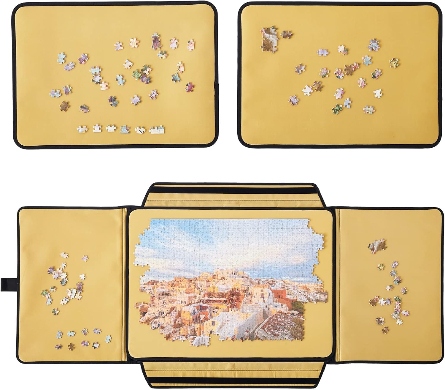 Jomtien 1000 Pieces Jigsaw Puzzle Board, Portable Puzzle Board, Puzzle Table, Puzzle mat with Sorting Tray and Detachable Board, Non-Slip Surface, Puzzle Storage