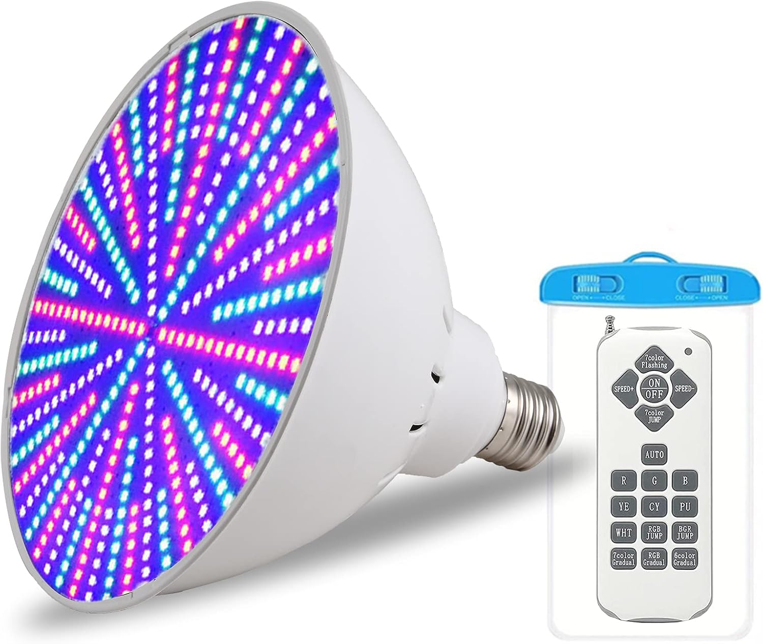 LED Pool Light Bulb 45W 120V 6000K Daylight White LED Swimming Pool Light Bulb E26 Base Replaces Up to 200-600W Traditionnal Bulb - Non Dimmable