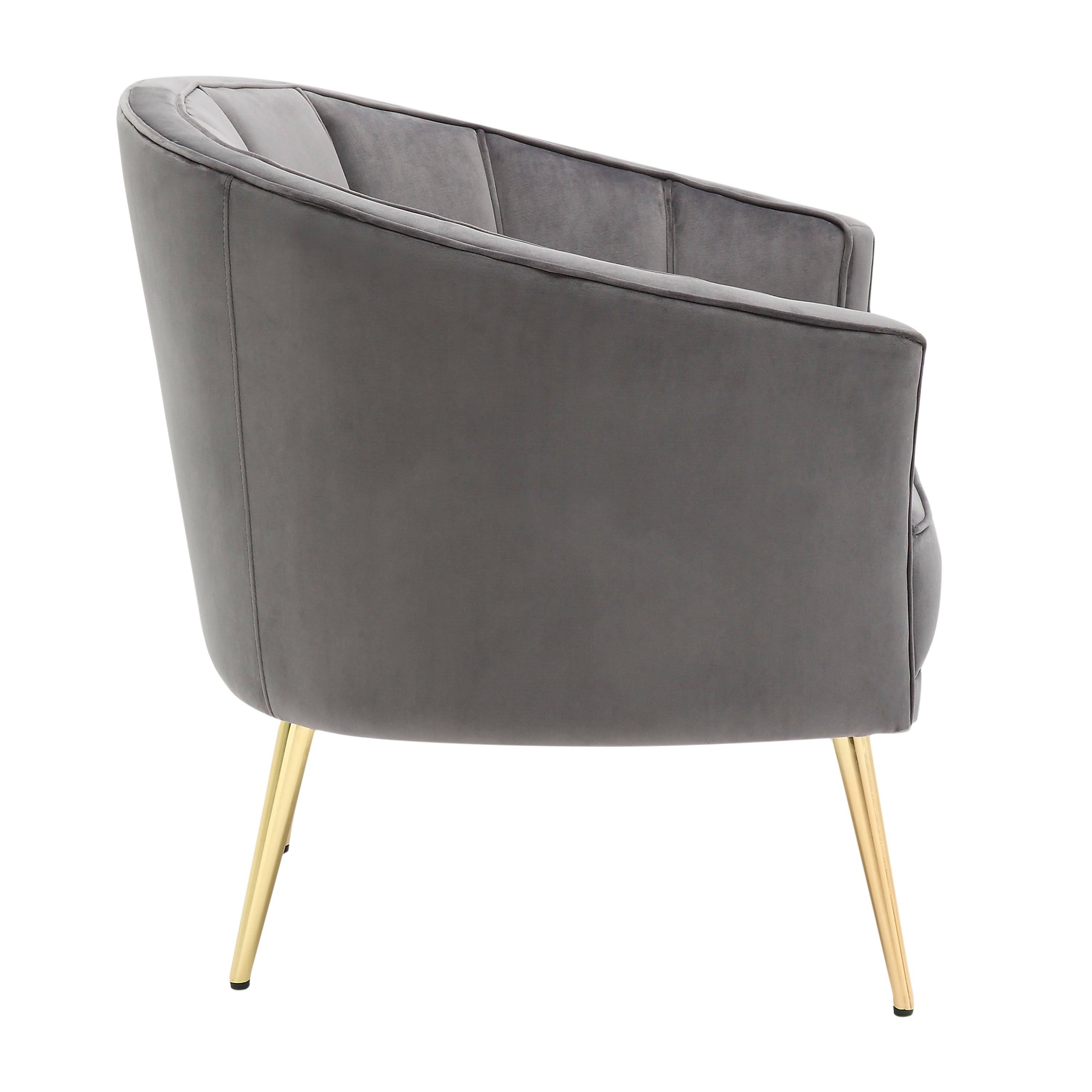 LumiSource Tania Gold Grey Accent Chair