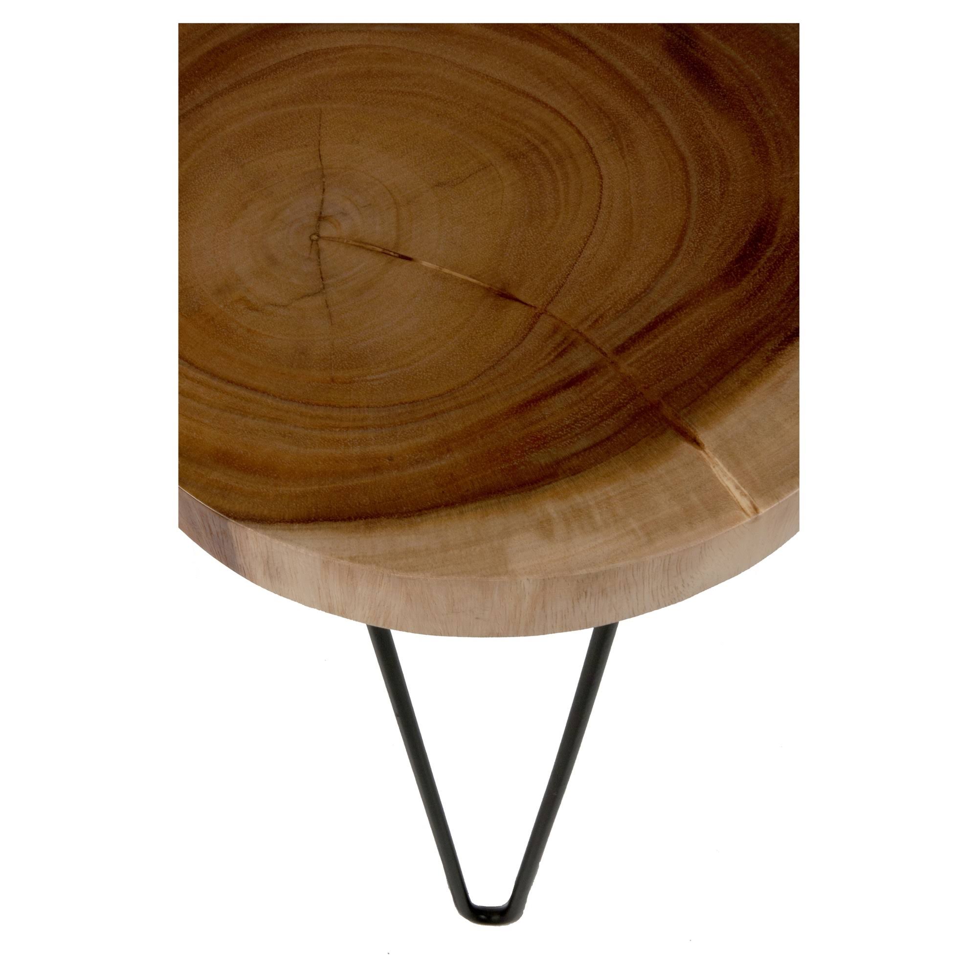 East at Main &s Laredo Teakwood Round Accent Table, Brown