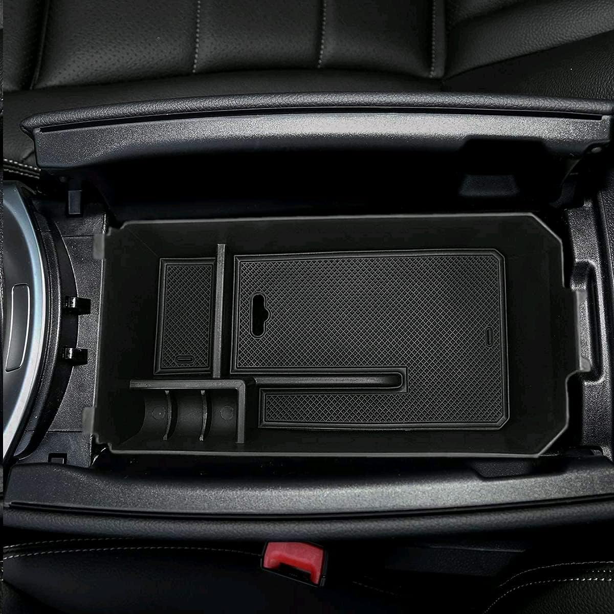 auovo Center Console Organizer Tray for Mercedes Benz Accessories C GLC Class W205 CLS 2015+ Secondary Armrest Console Storage Box Car Interior