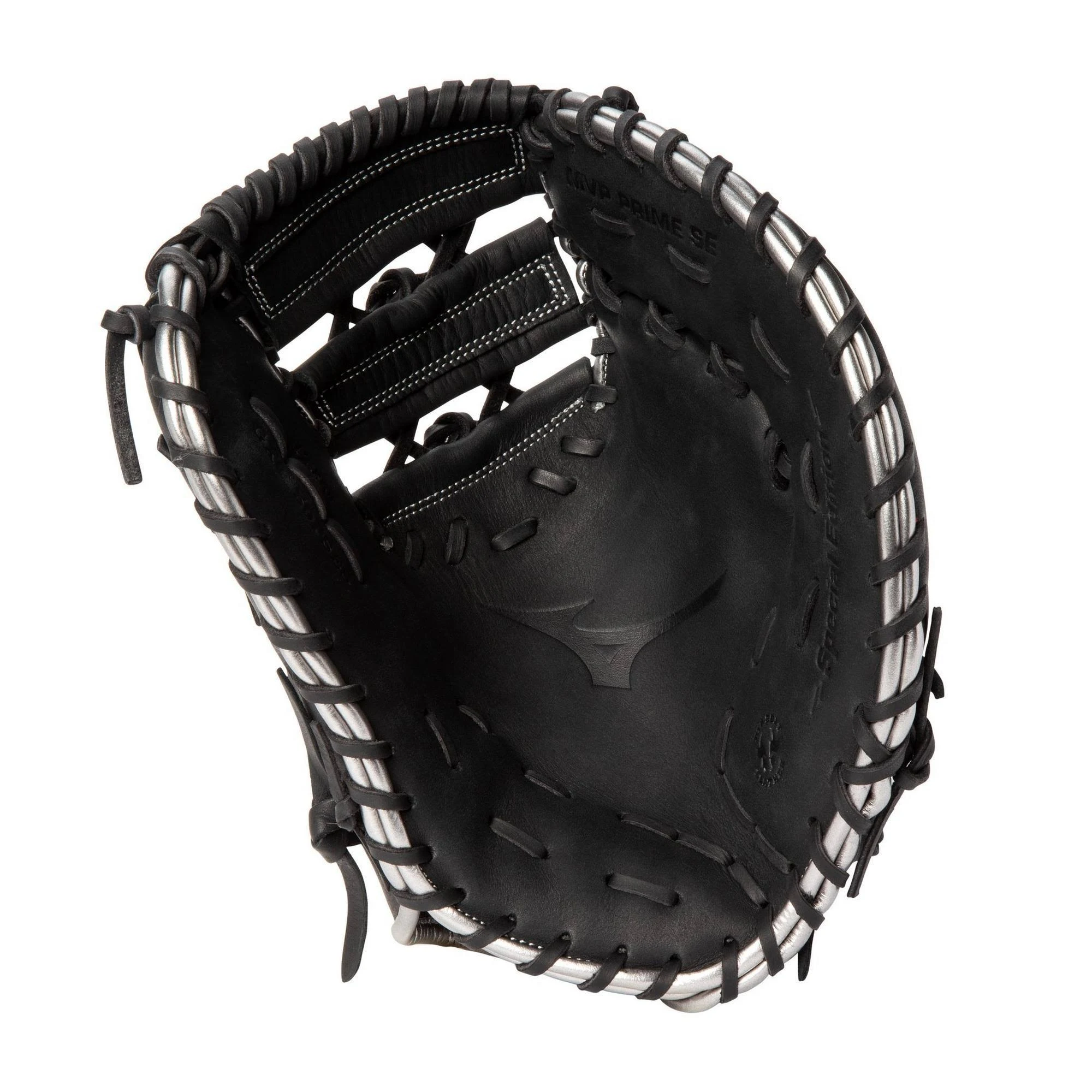 Mizuno MVP Prime SE 12.5x22 First Base Baseball Mitt-Black/Silver 12.5