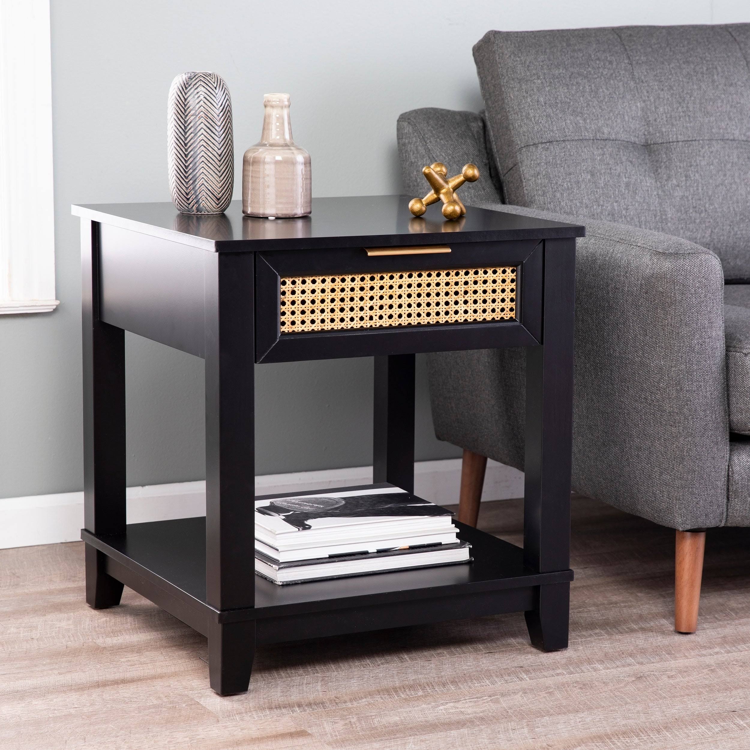 Holly Martin Chekshire Square End Table - Black