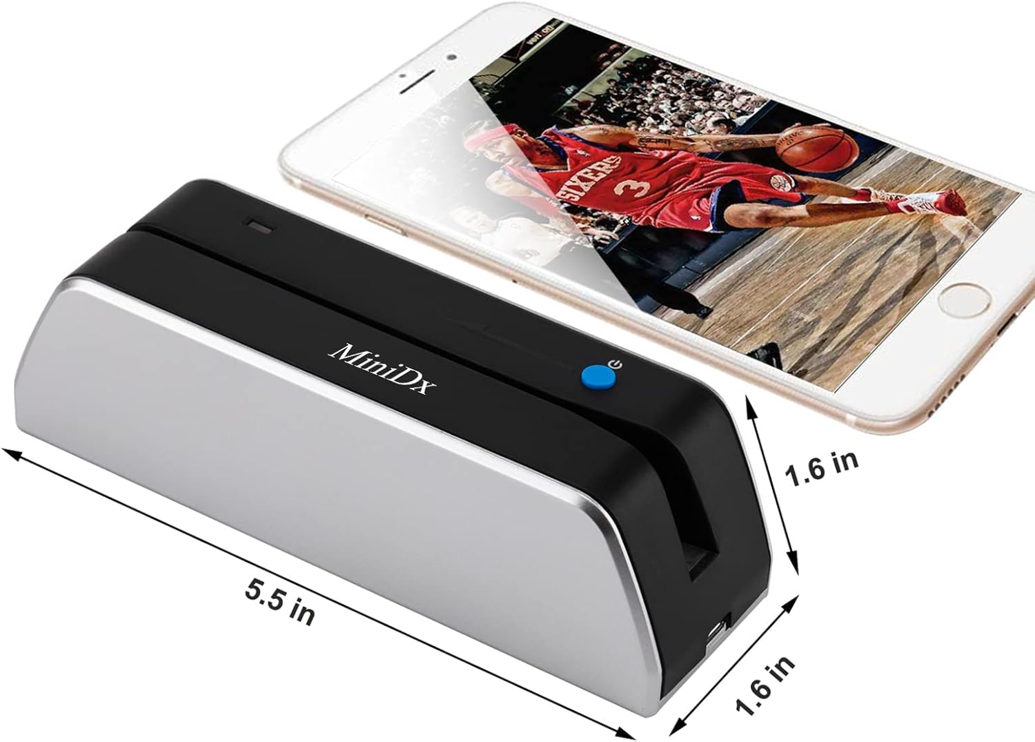 MINIDX X6 Bluetooth 3 Tracks Credit Reader Writer VIP Card for Supermarket, Office, Hotel