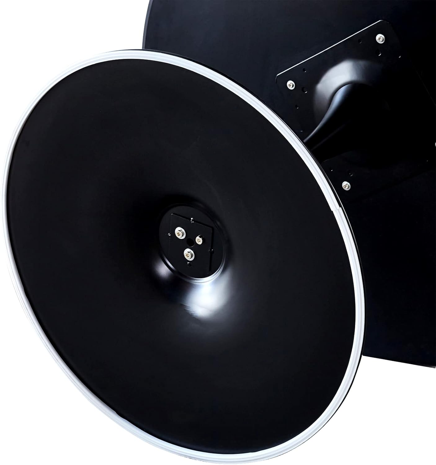 Duduta 42 inch Black Round Tulip Pedestal Kitchen Dining Table Mid-Century Modern Style