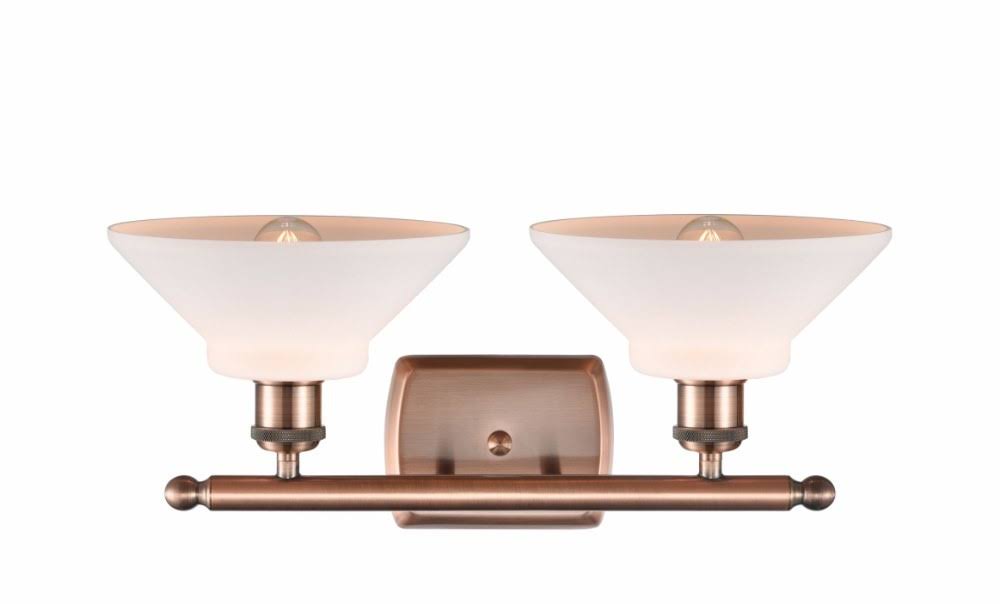 Innovations 516-2W-AC-G131 Antique Copper Orwell 2 Light Bath Vanity Light